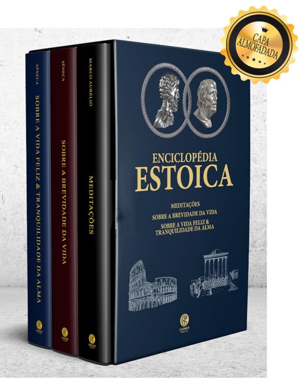 Biblioteca Estoica - Box com 3 Livros - Edição de Luxo Almofadada